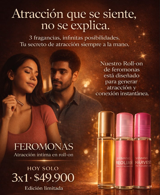 Perfume en Roll on mujer kit 3x1 CAJA