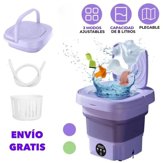 Lavadora Portátil de 8 litros - Tu Ropa Delicada a salvo - Ahorra Agua, Tiempo y Energía